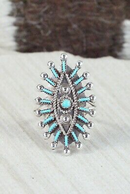 Turquoise and Sterling Silver Ring - Philander Gia - Size 8