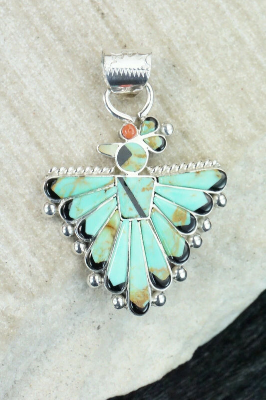Turquoise & Sterling Silver Pendant - Michelle Peina
