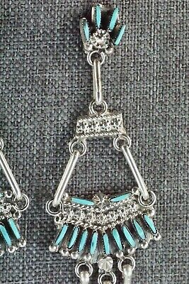 Turquoise and Sterling Silver Earrings - Eva Wyaco - High Lonesome Trading