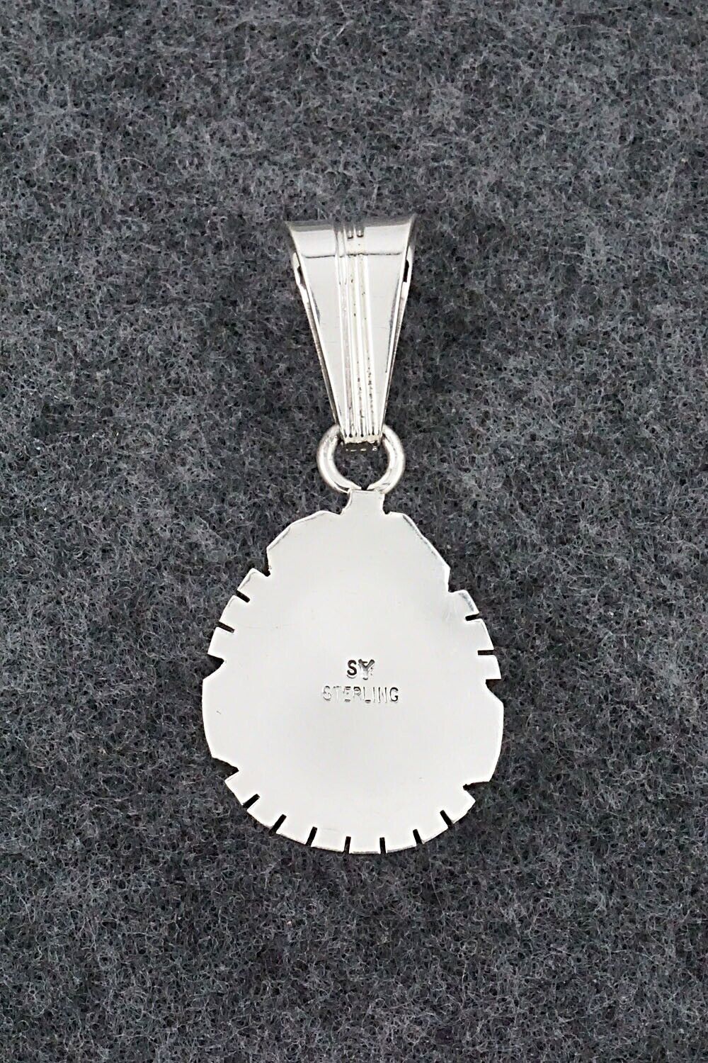 White Buffalo & Sterling Silver Pendant - Samuel Yellowhair