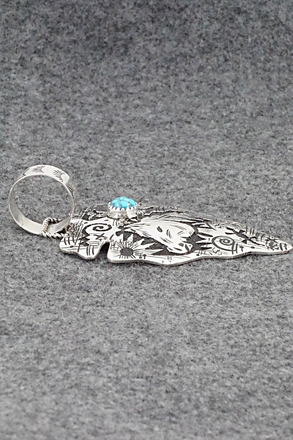 Turquoise & Sterling Silver Pendant - Richard Singer