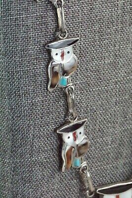 Inlay Owl Necklace and Sterling Silver Earrings Set - Pitkin Natewa