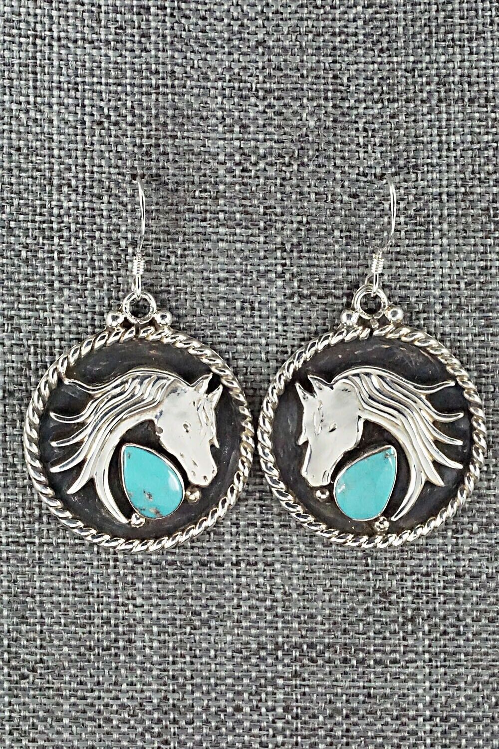 Turquoise & Sterling Silver Earrings - Genevieve Francisco
