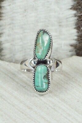 Turquoise and Sterling Silver Ring - Pricilla Reeder - Size 7.75