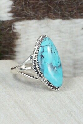 Turquoise & Sterling Silver Ring - Tom Dinesto - Size 8.75