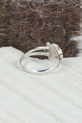 Coral & Sterling Silver Ring - Bernadette Hattie - Size 9