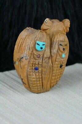 Corn Maiden Zuni Fetish Carving - Sandra Quandelacy - High Lonesome Trading