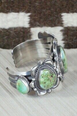 Navajo Turquoise & Sterling Silver Bracelet - Tom Lewis