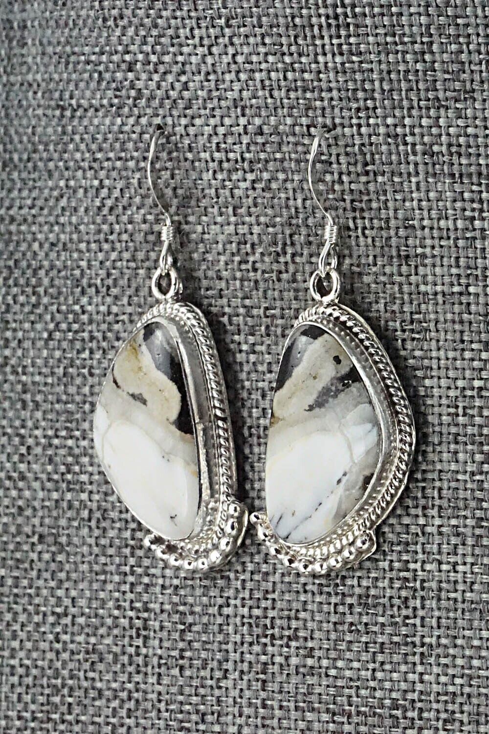 White Buffalo & Sterling Silver Earrings - Sharon McCarthy