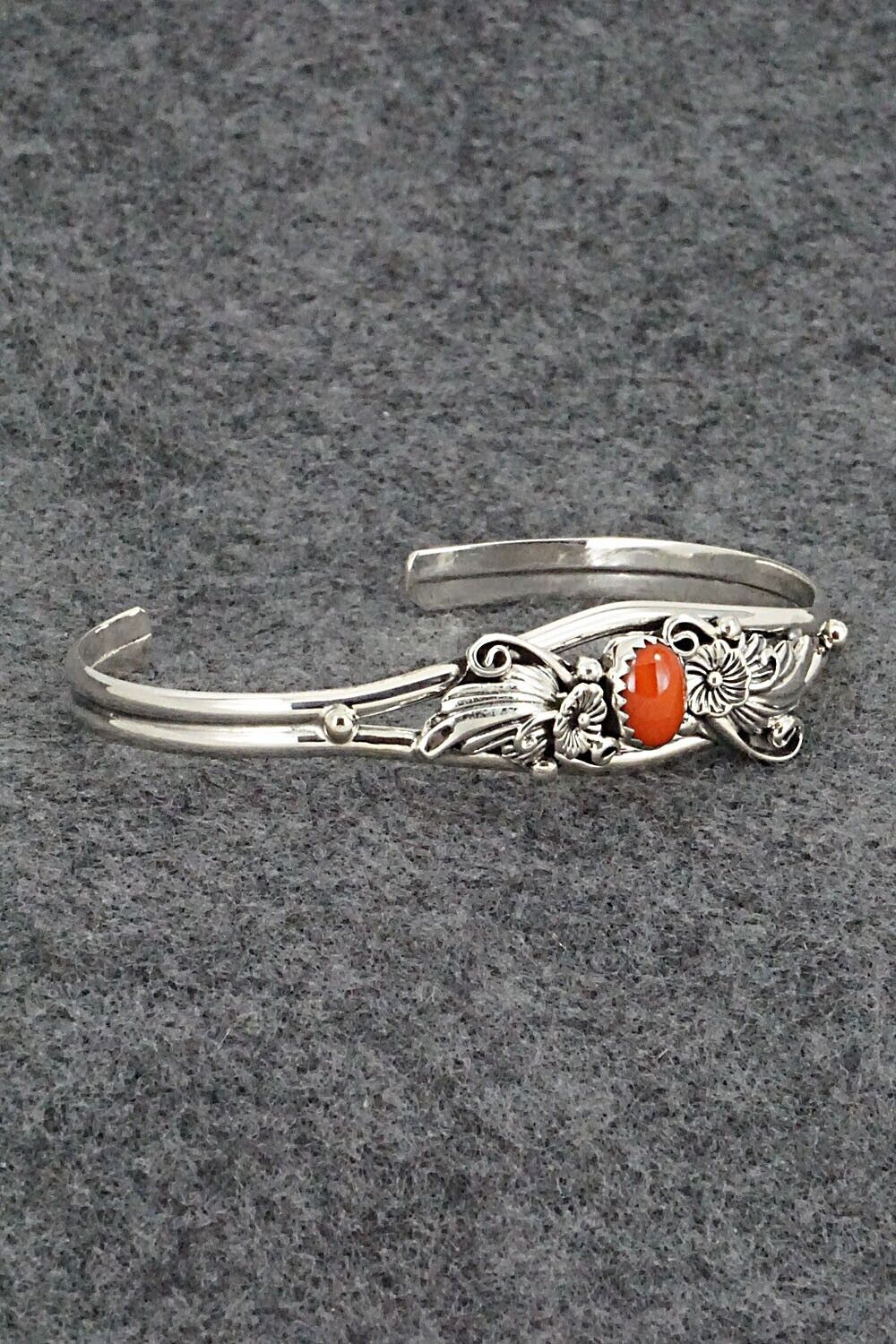 Coral & Sterling Silver Bracelet - Sadie Jim