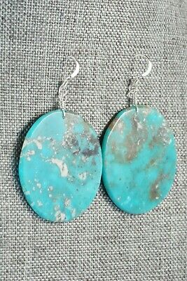 Turquoise & Sterling Silver Earrings - Lupe Lovato