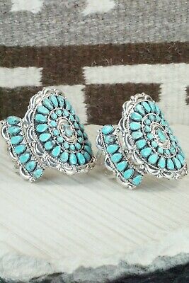 Turquoise & Sterling Silver Squash Blossom Set - Victor Begay