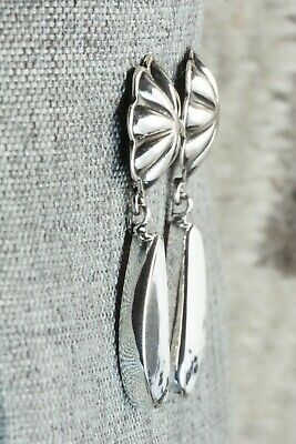 White Buffalo & Sterling Silver Earrings - Lyle Piaso