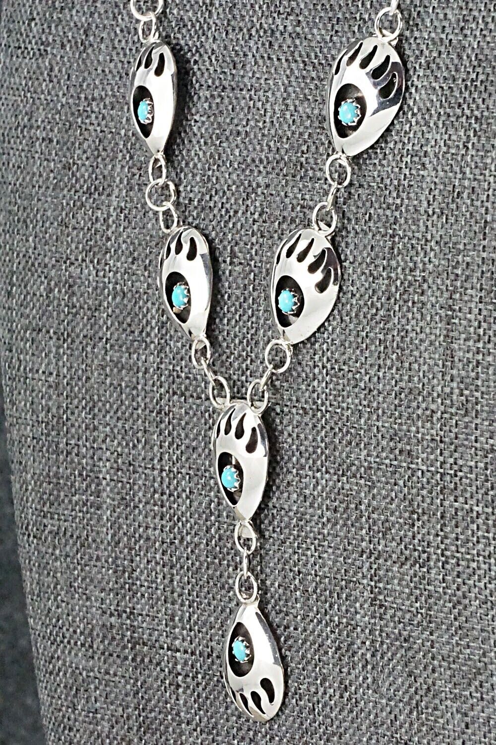 Turquoise & Sterling Silver Necklace - Leta Parker