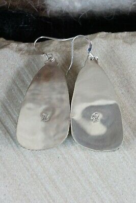 Navajo Turquoise and Sterling Silver Earrings - Verley Betone