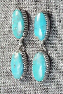 Turquoise & Sterling Silver Earrings - Alvin Joe