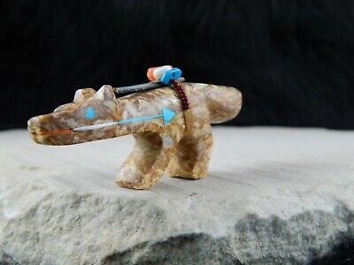 Coyote Zuni Fetish Carving - Fernando Laiwakete - High Lonesome Trading