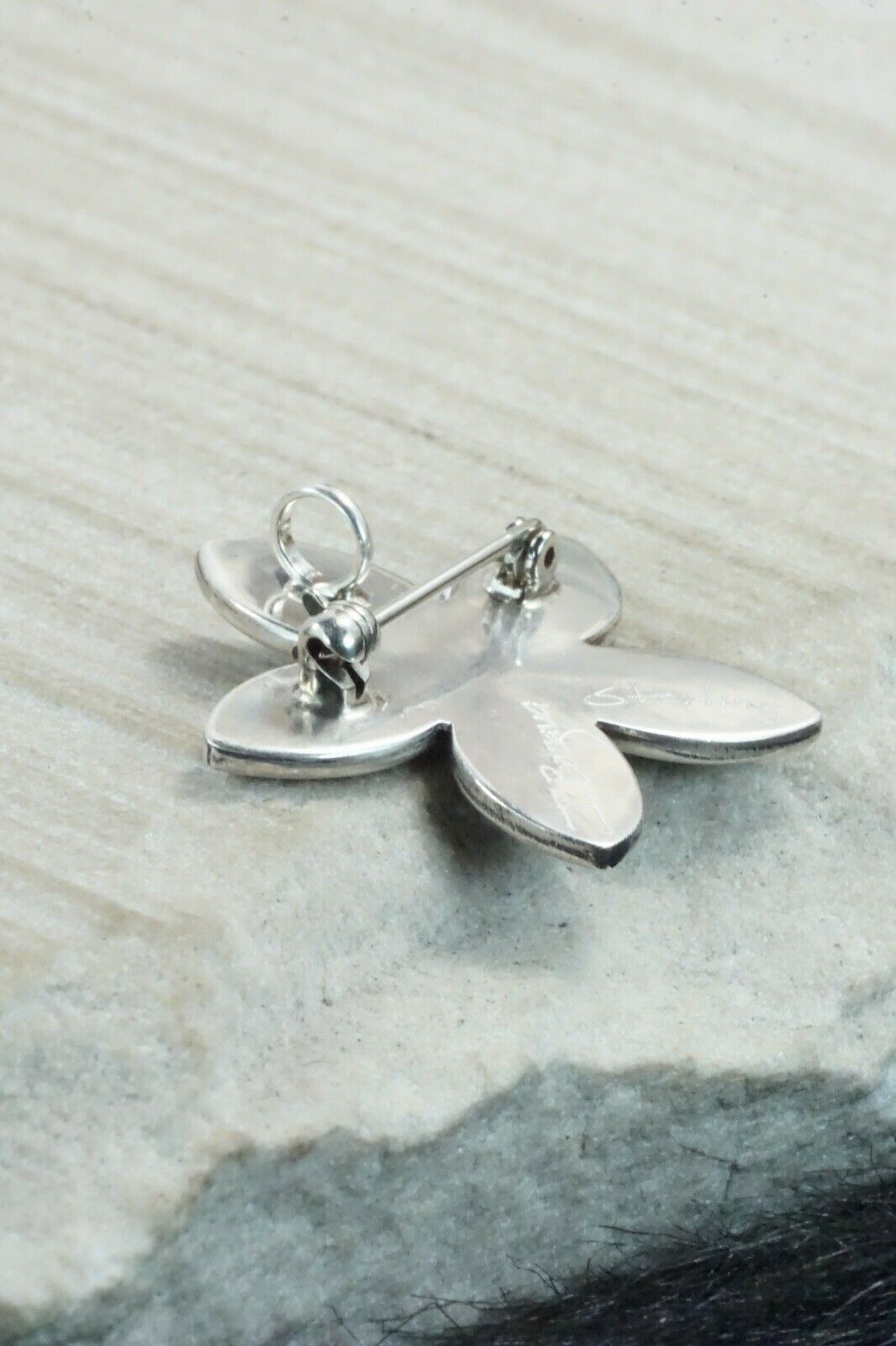 Turquoise & Sterling Silver Pendant / Pin - J Booqua