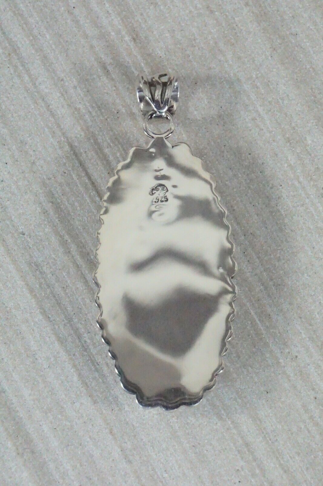 Turquoise & Sterling Silver Pendant - Sheena Jack - Navajo