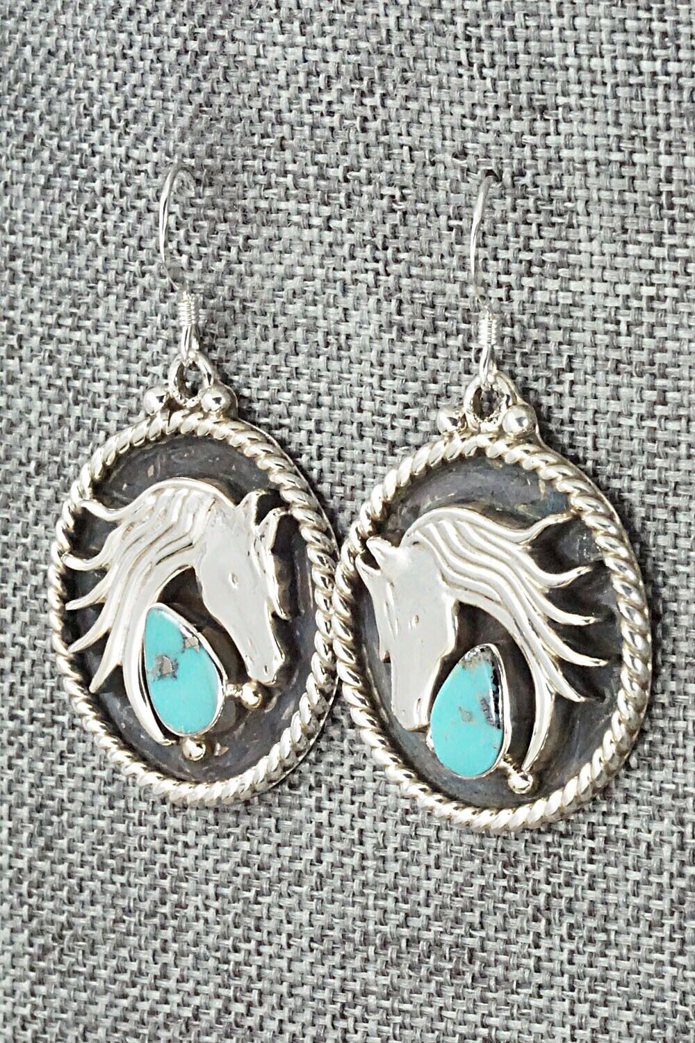 Turquoise & Sterling Silver Earrings - Genevieve Francisco