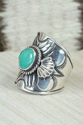 Turquoise & Sterling Silver Ring - Derrick Gordon - Size 9.5 - High Lonesome Trading
