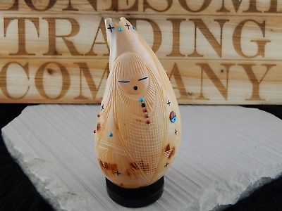 Corn Maiden Zuni Fetish Carving - Stuart Quandelacy - High Lonesome Trading