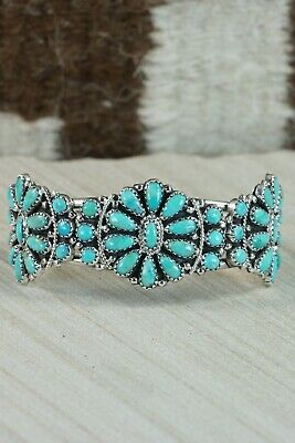 Navajo Turquoise and Sterling Silver Bracelet - Zeita Begay