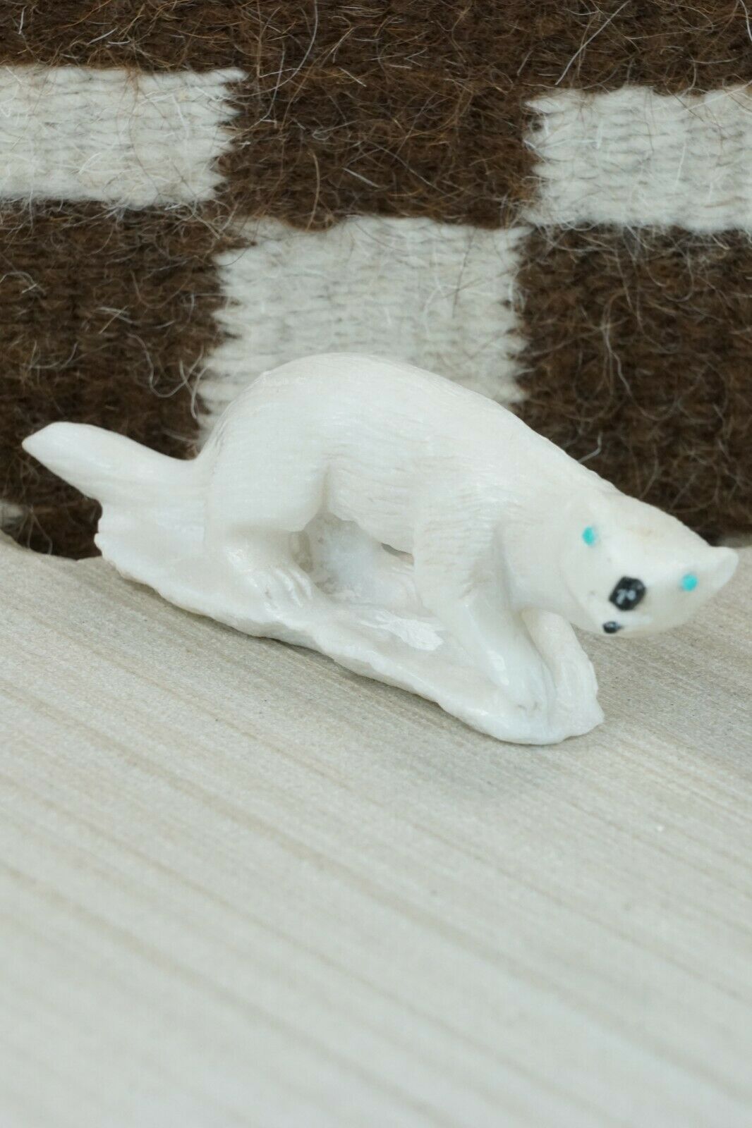 Mink Zuni Fetish Carving - Derrick Kaamasee