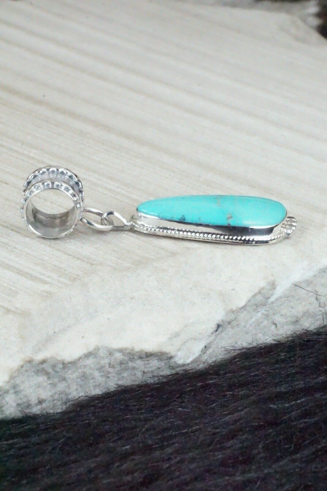Turquoise & Sterling Silver Pendant - Sharon McCarthy