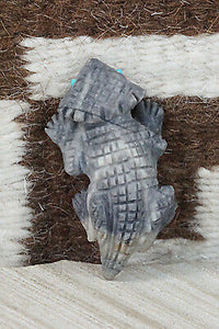 Horned Toad Zuni Fetish Carving - Wilfred Cheama