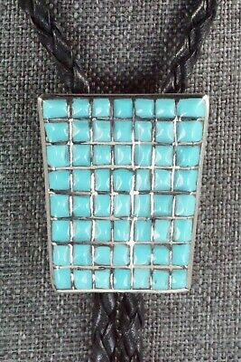 Turquoise & Sterling Silver Bolo Tie - Caroline Malani - High Lonesome Trading