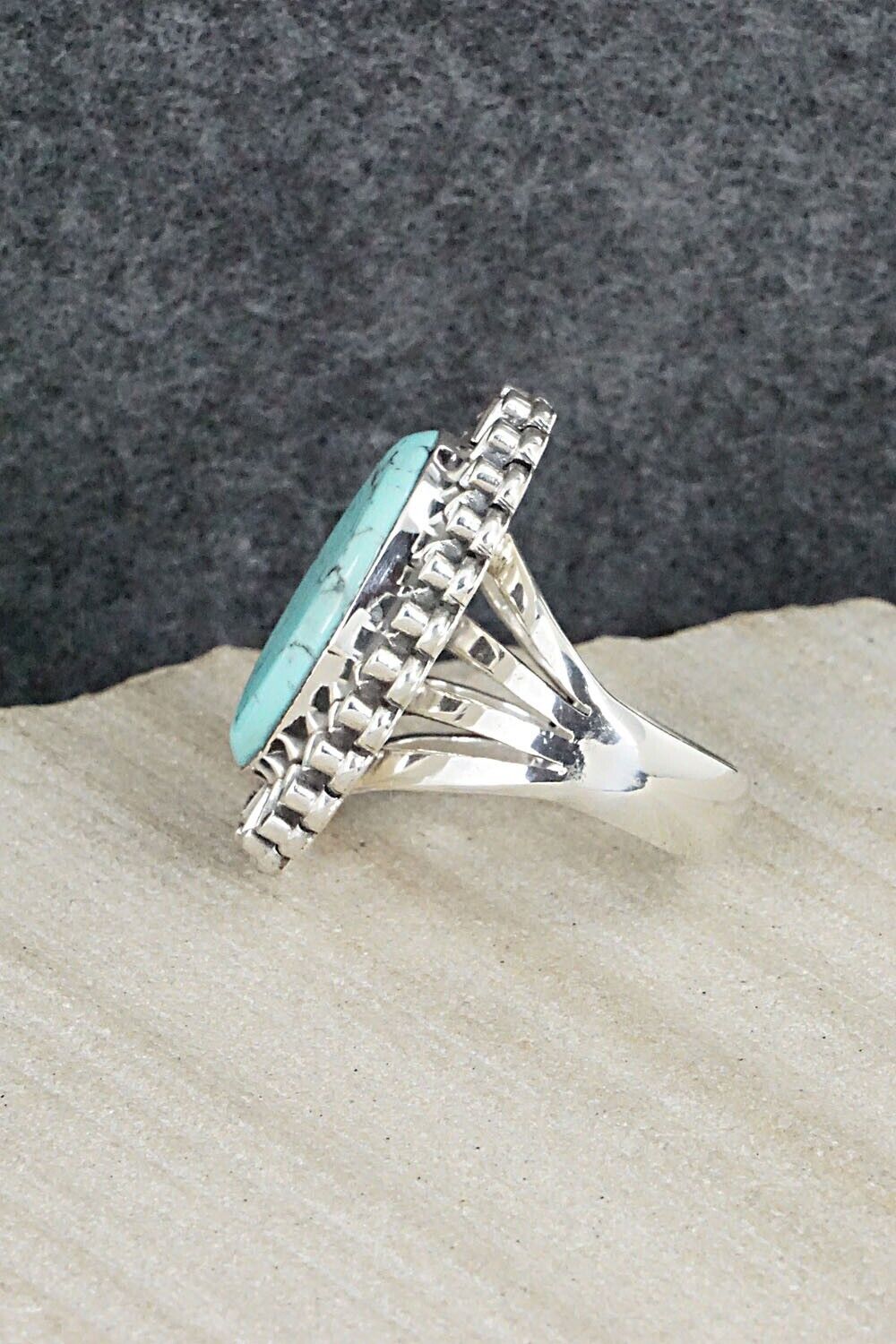 Turquoise & Sterling Silver Ring - Jimson Belin - Size 8.5