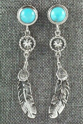 Turquoise & Sterling Silver Earrings - Annie Spencer