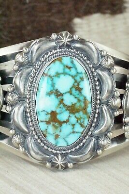 Turquoise, Coral and Sterling Silver Bracelet - Tom Lewis