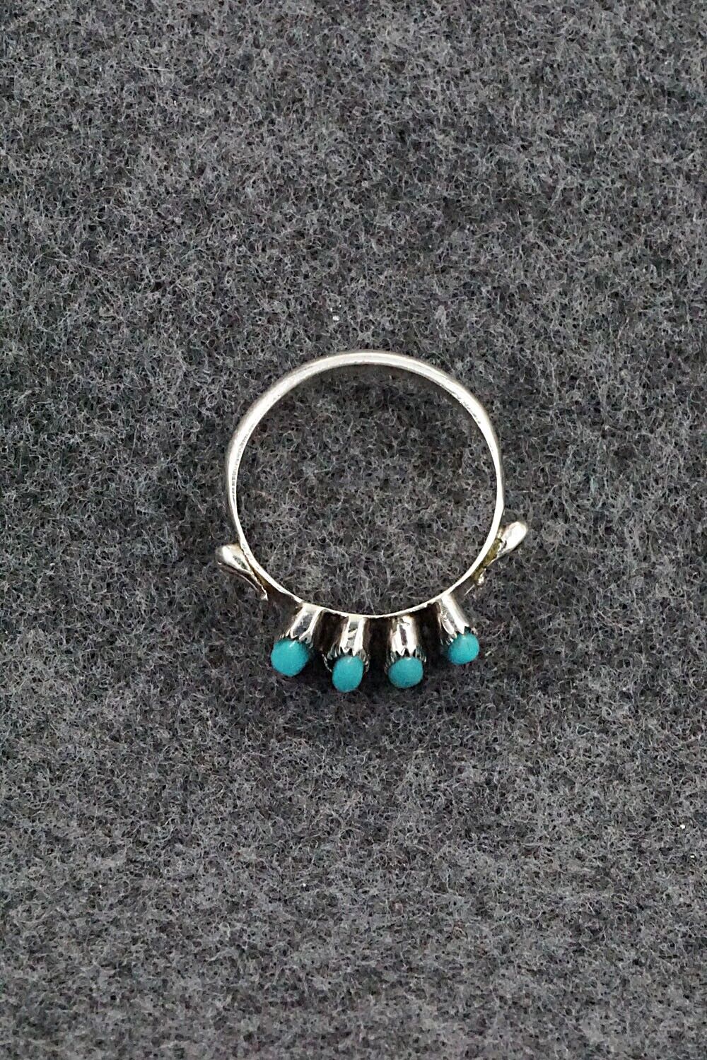 Turquoise & Sterling Silver Ring - Larry Delena - Size 7