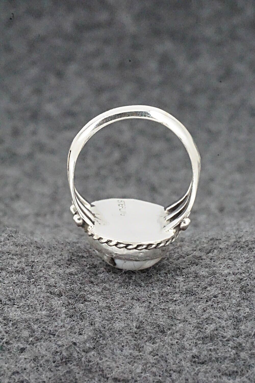 White Buffalo & Sterling Silver Ring - Grace Kenneth - Size 6