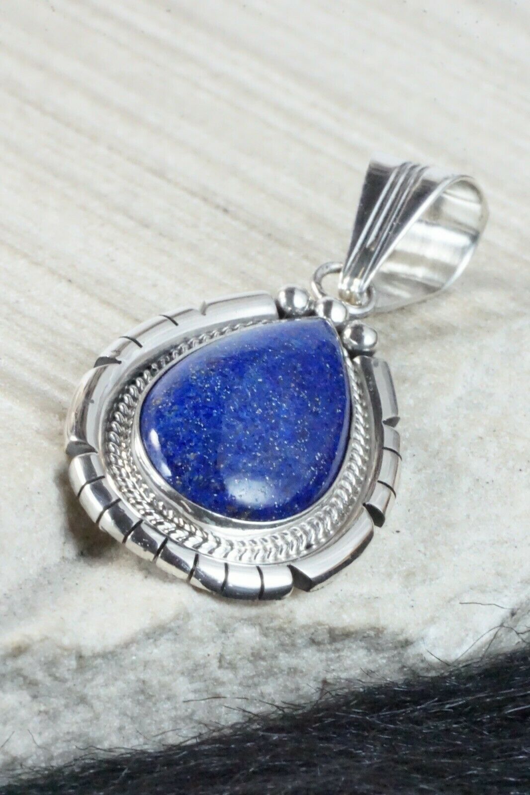 Lapis & Sterling Silver Pendant - Samuel Yellowhair