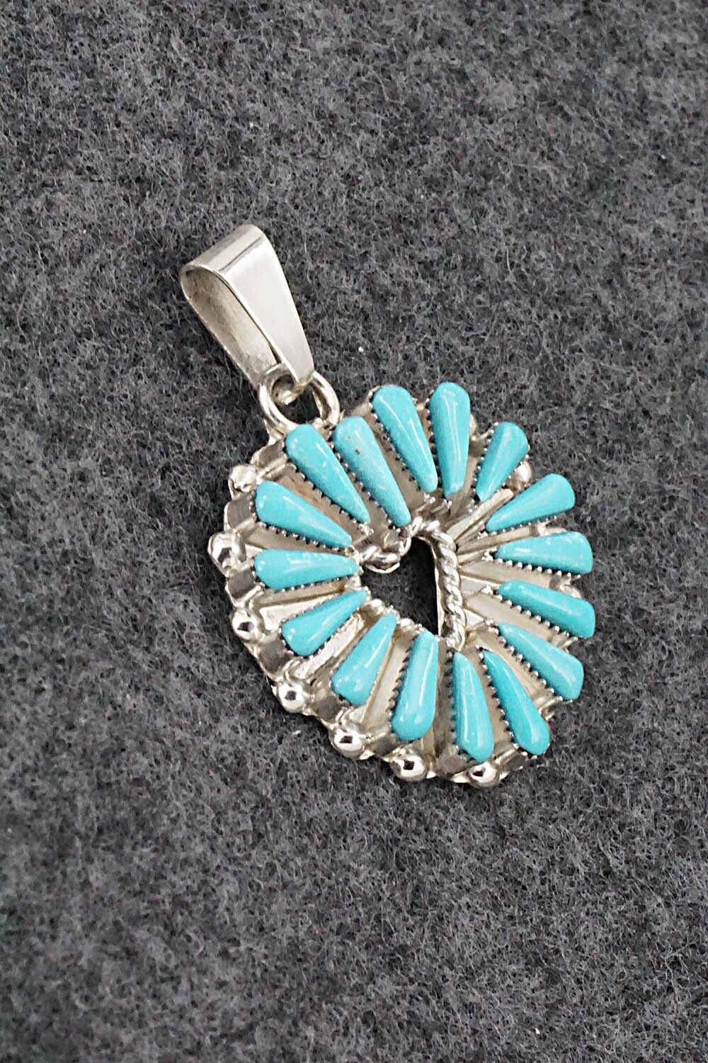 Turquoise & Sterling Silver Pendant - Rebecca Laate