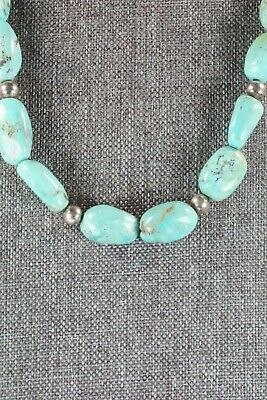 Turquoise & Sterling Silver Necklace - Navajo
