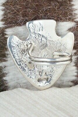 Coral & Sterling Silver Ring - Delbert Arviso - 8.25