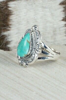 Turquoise & Sterling Silver Ring - Irvin Tsosie - Size 9.25