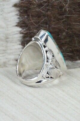 Turquoise & Sterling Silver Ring - Darrell Morgan - Size 5.5