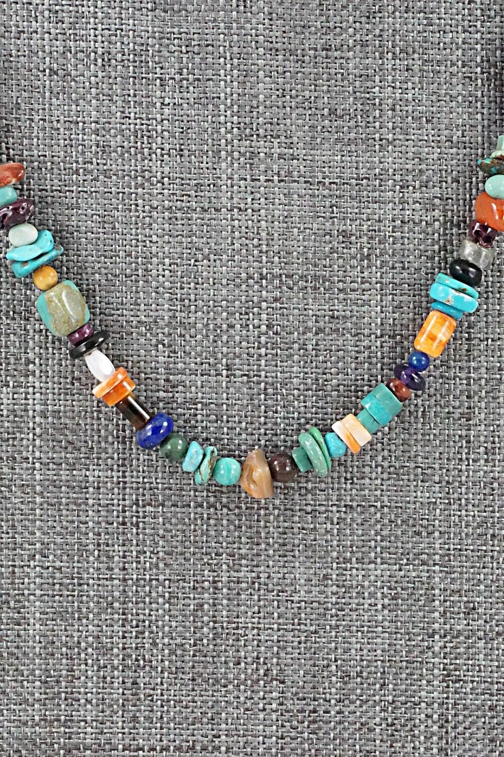 Multi Stone and Sterling Silver Necklace - Helen Tsosie