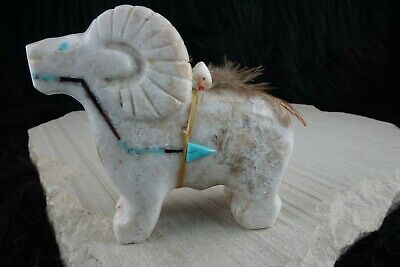 Ram Navajo Fetish Carving - Ben Livingston - High Lonesome Trading