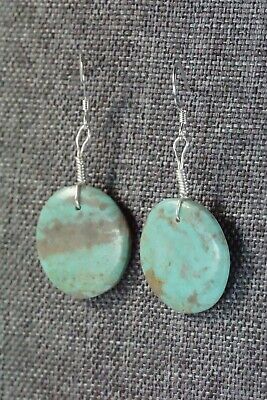 Turquoise & Sterling Silver Earrings - Joe Garcia - Santo Domingo