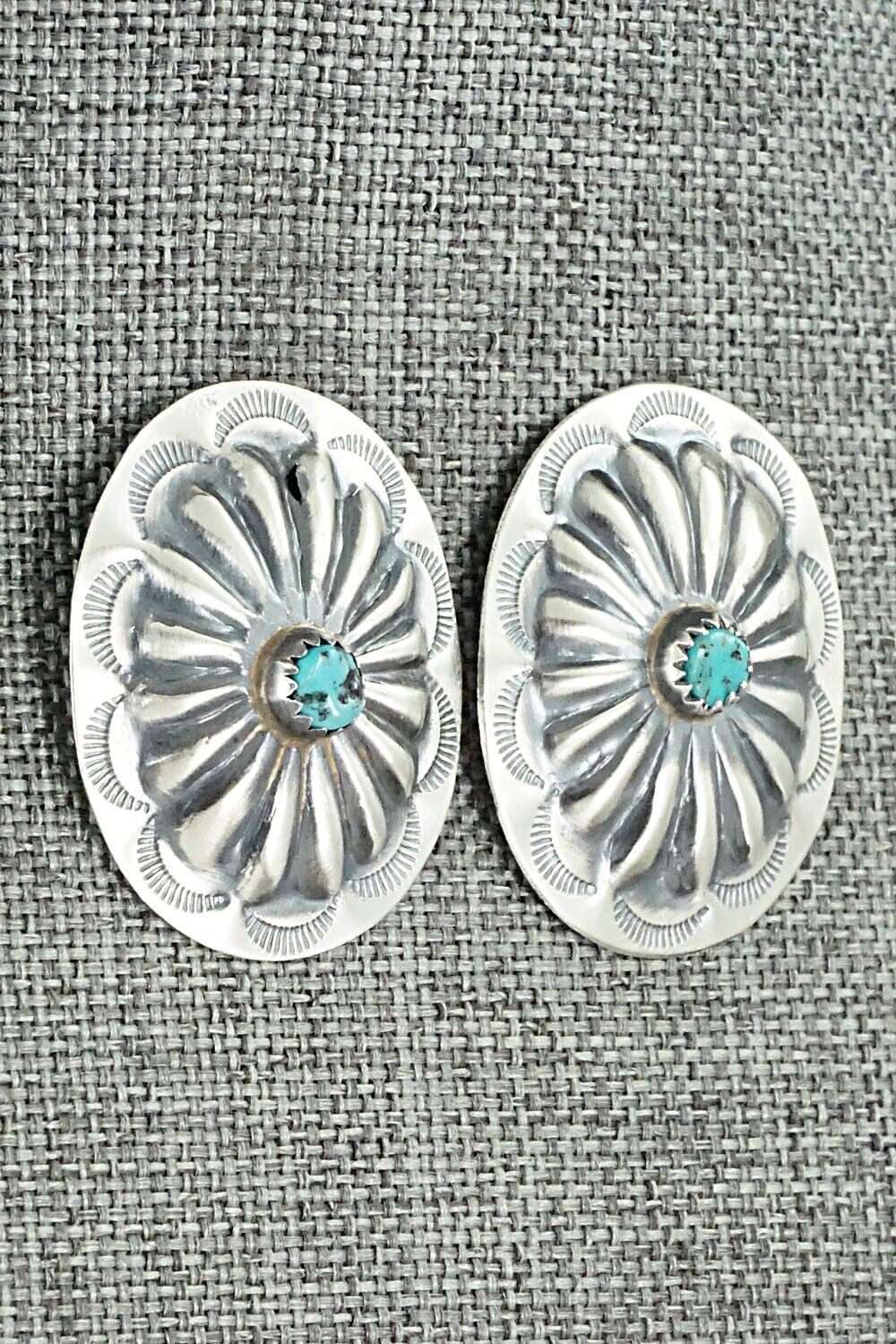 Turquoise & Sterling Silver Earrings - Joan Begay