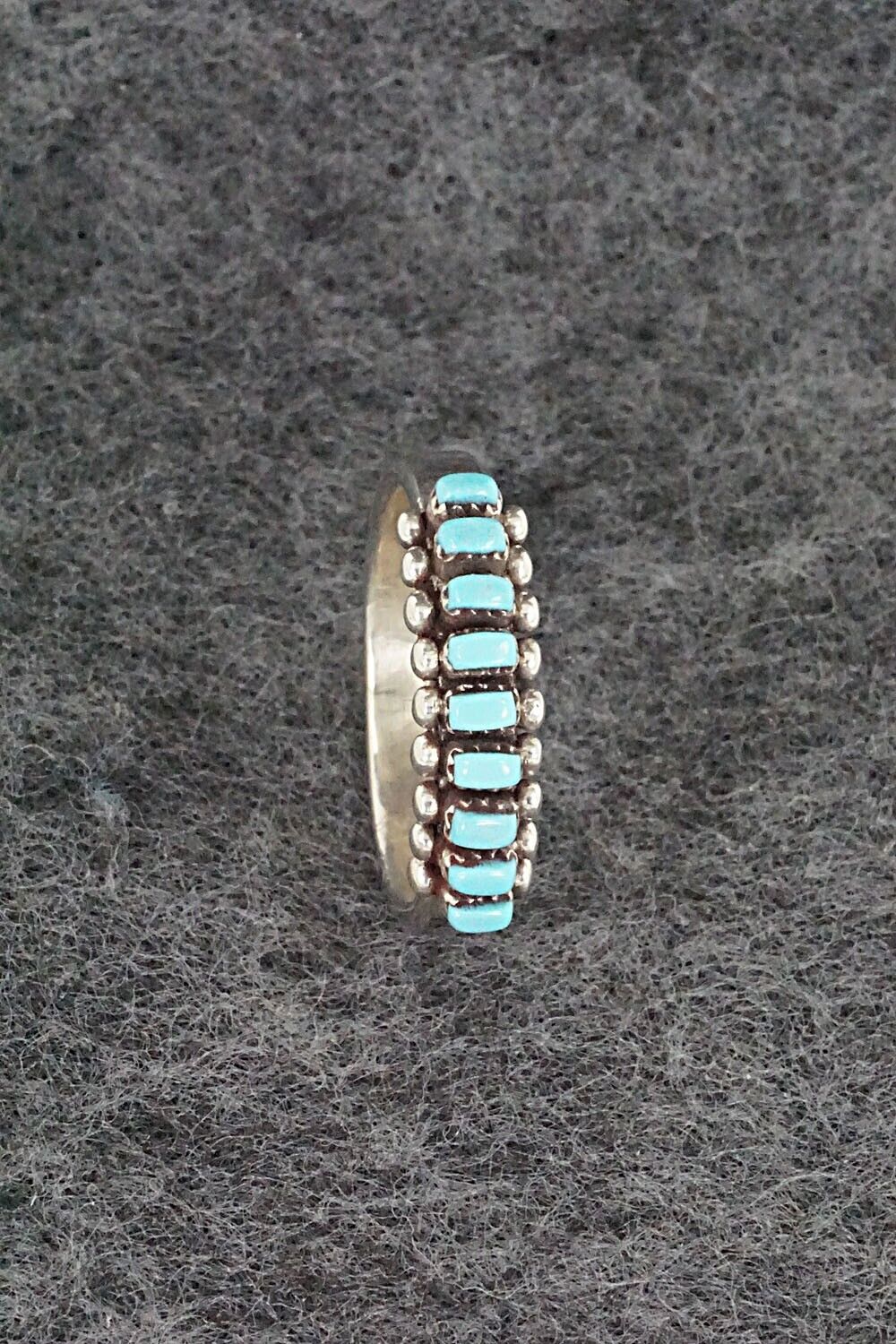 Turquoise & Sterling Silver Ring - Irma Unkestine - Size 6.25