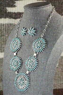 Turquoise & Sterling Silver Necklace and Earrings - Nathaniel Nez