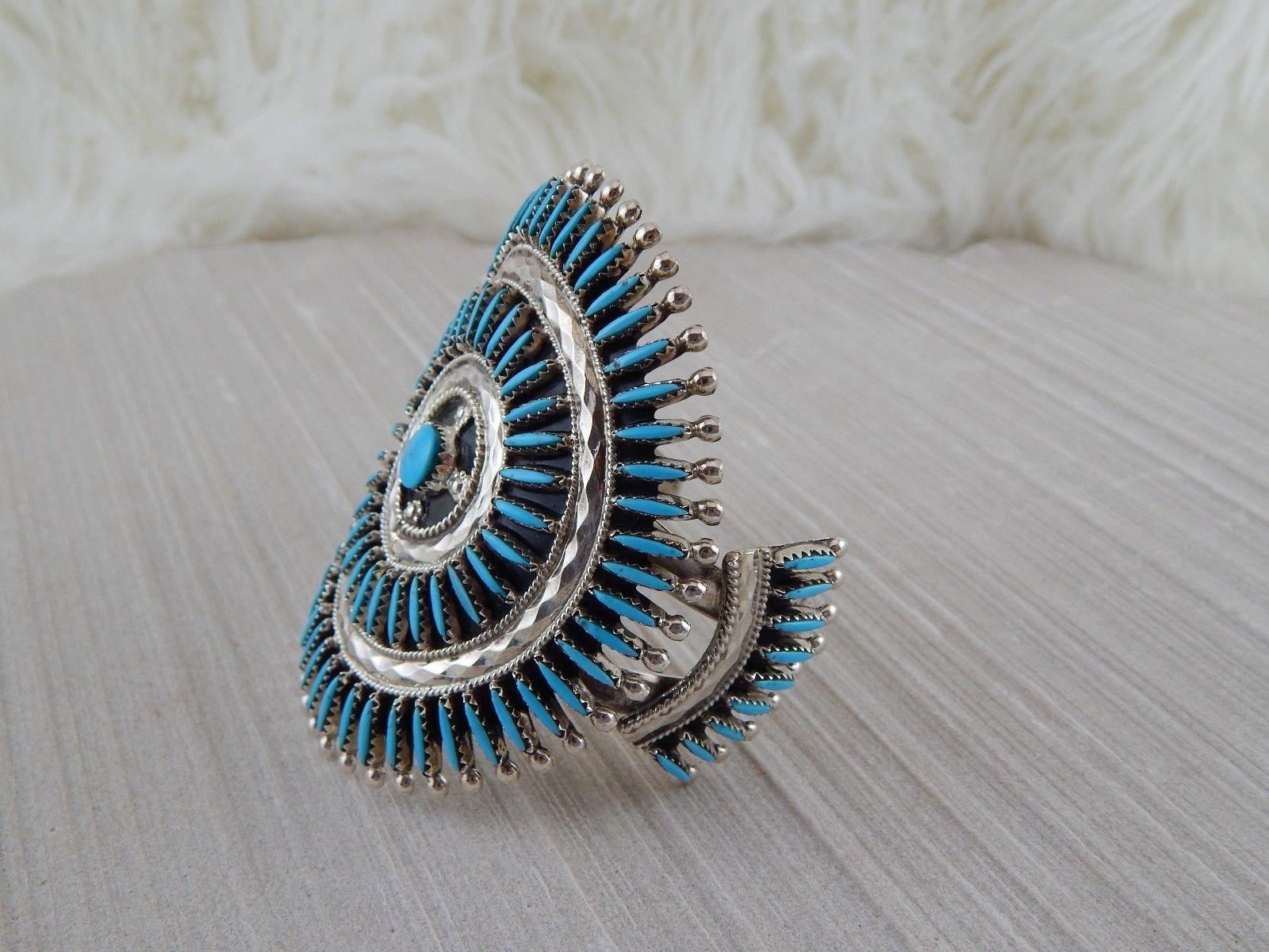 Zuni Sterling Silver & Turquoise Bracelet & Ring - Gerald Etsate - High Lonesome Trading