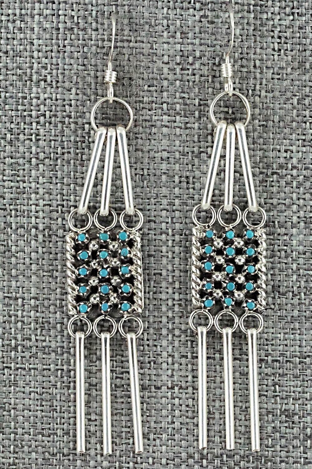 Turquoise & Sterling Silver Earrings - Justin Amesoli